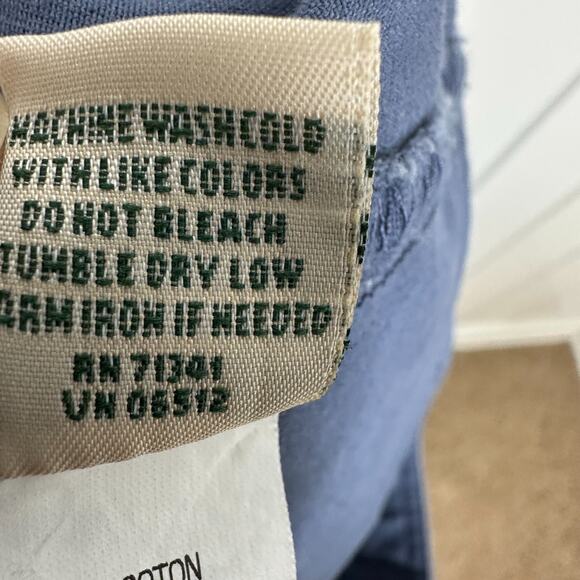 L.L. Bean Pants Women’s 12 Blue Gray Favorite Fit Cargo Utility Pockets Outdoors - Picture 8 of 9